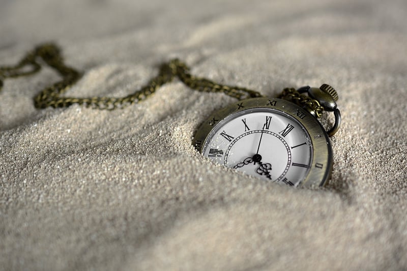 Clock and hourglass image